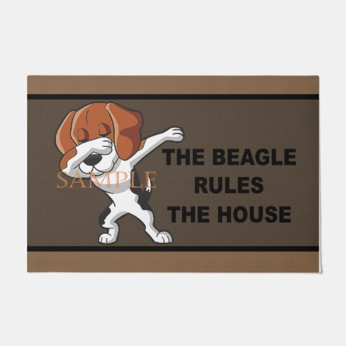 Beagle Rules The House Doormat Beagles Lover Doormat