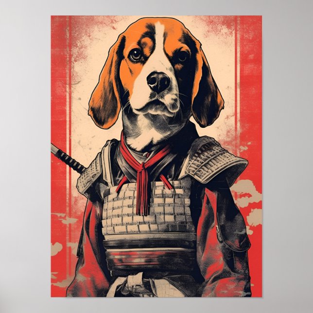 Beagle Samurai Poster (Front)