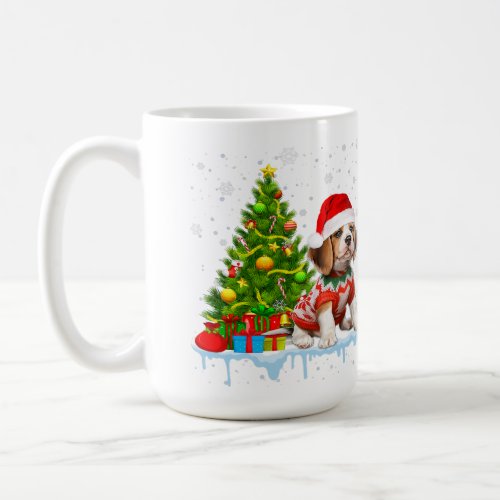 Beagle Santa Hat Snow In Out Dog Christmas Pajamas Coffee Mug