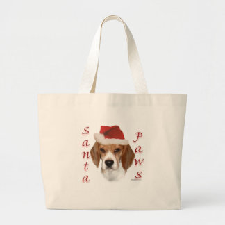 Beagle Santa Paws Large Tote Bag