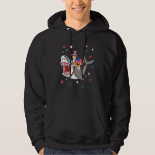 Beagle Shark 4th Of July Dog Mom Dad Puppy Hoodie