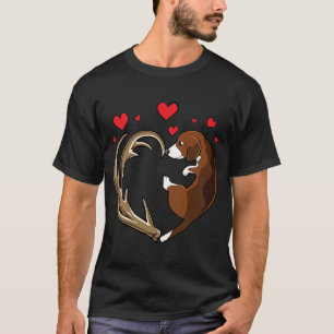 Beagle & Shed antlers hunting HEART dog owner hun T-Shirt