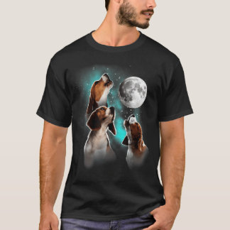 Beagle Shirt, Beagle Howling At The Moon, Beagle L T-Shirt