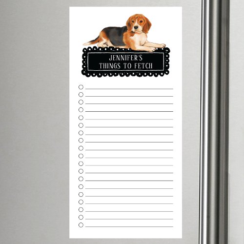 Beagle Shopping List  Magnetic Notepad