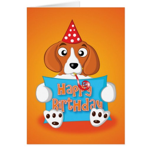 beagle - sign - happy birthday card | Zazzle