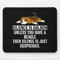 Beagle Silence Is Golden Funny Dog