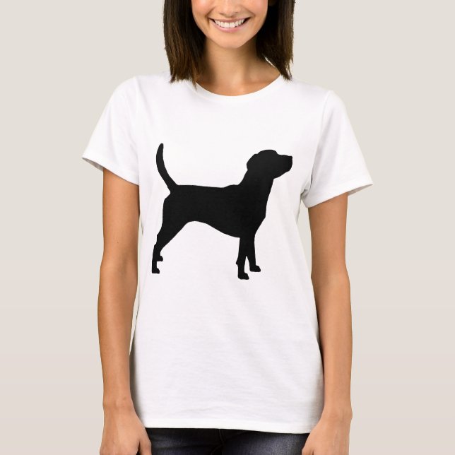 Beagle Silhouette (in black) T-Shirt (Front)