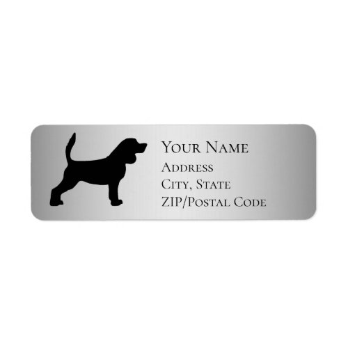 Beagle Silhouette Return Address Label