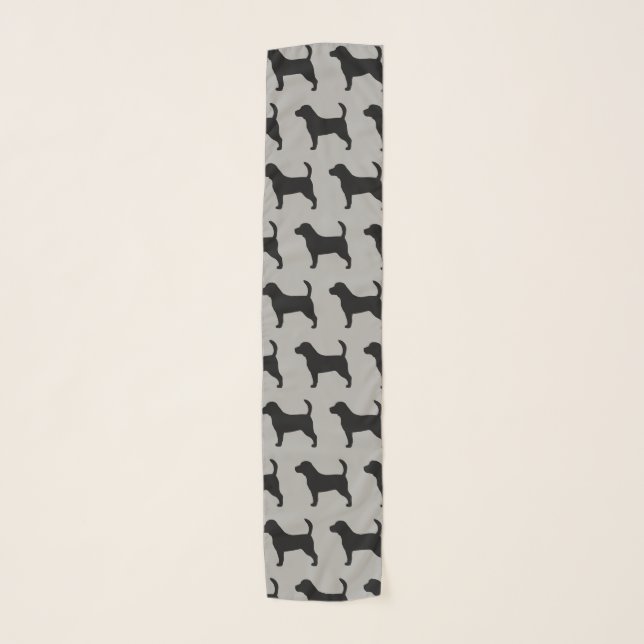 Beagle Silhouettes Pattern Scarf (Front)
