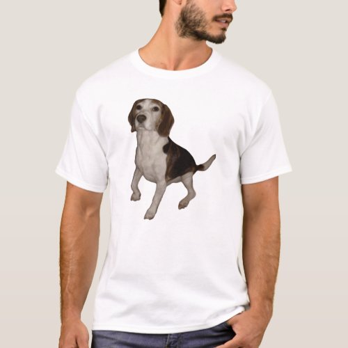 beagle sitting third T_Shirt