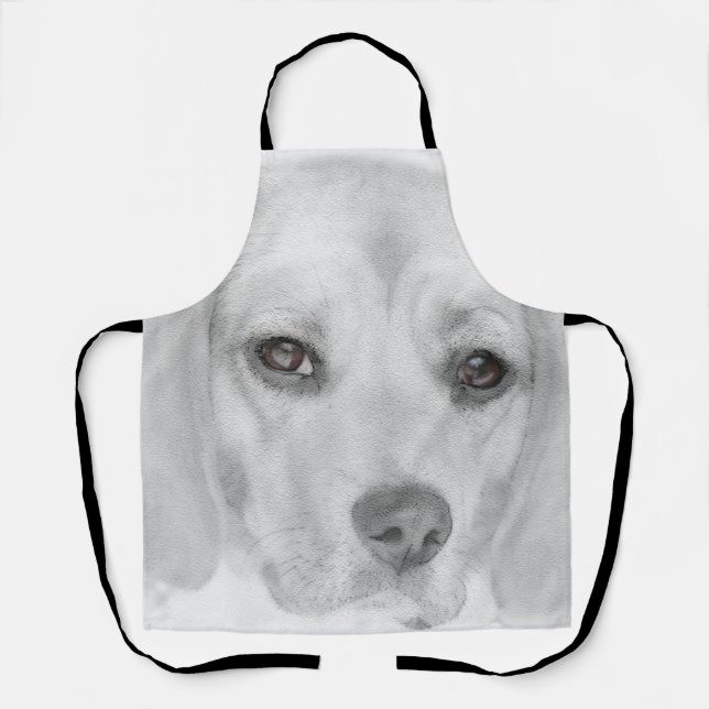 Beagle Sketch All-Over Print  Apron (Front)