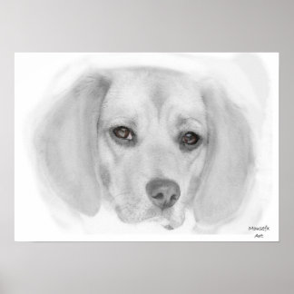 Beagle Sketch Poster