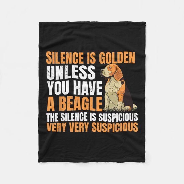 Beagle Small Scent Dog Hunting Pet Breeder Silence Fleece Blanket (Front)