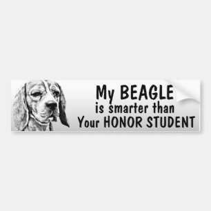 Beagle - Smarter than honor student - funny Bumper Sticker