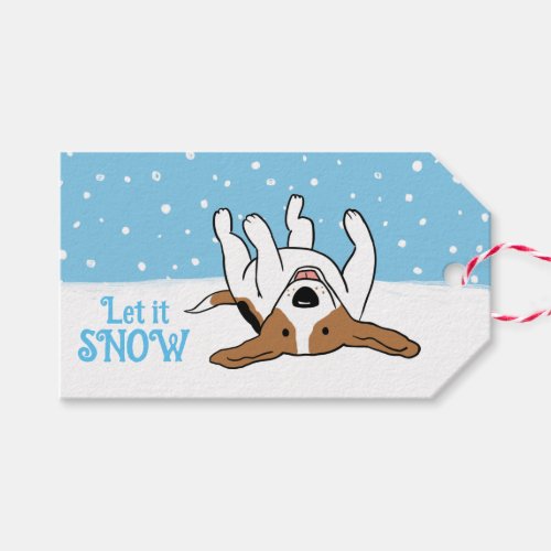 Beagle Snow Dog Christmas Holiday Gift Gift Tags