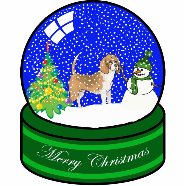 beagle snow globe cutout (Front)