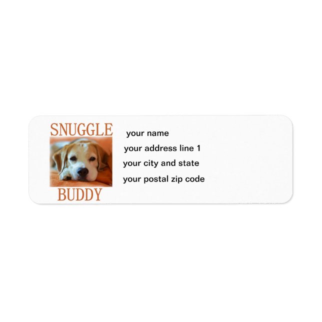 beagle snuggle buddy label (Front)