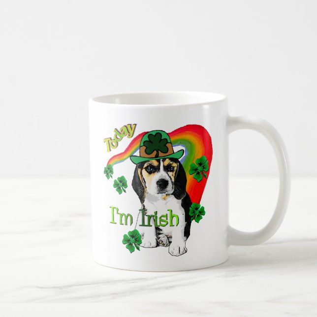 Beagle St Patrick's Day Coffee Mug (Right)