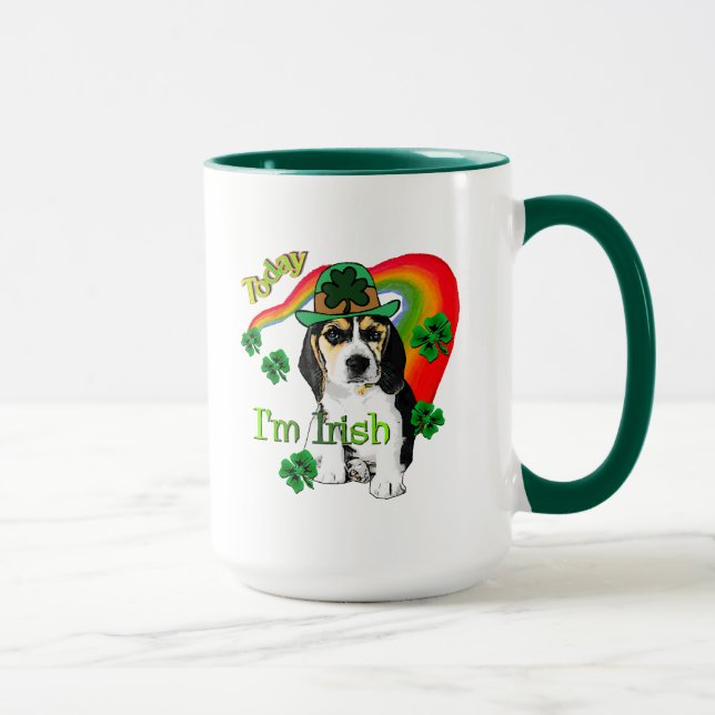 Beagle St Patrick's Day Mug (Right)