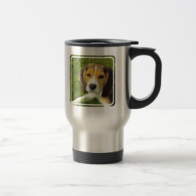 Beagle Stainless Travel Mug (Right)