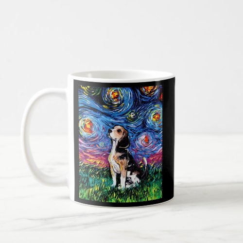 Beagle Starry Night Dog Colorful By Aja Coffee Mug