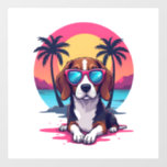 Beagle Sunset Background Shirt, Beagle Mom, Beagle Wall Decal