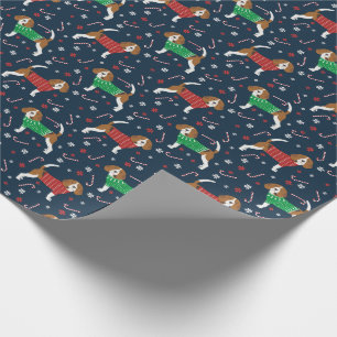 Beagle Sweater Christmas Dog Wrapping Paper