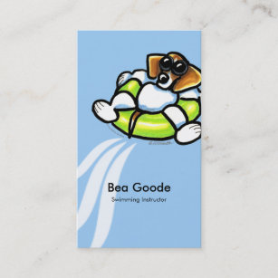 Beagle Swimming Pet Spa Business Cards