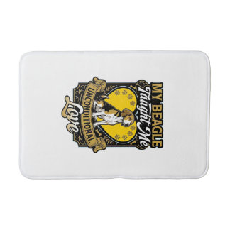 Beagle Taught Me Unconditional Love Dog Heart Paws Bath Mat