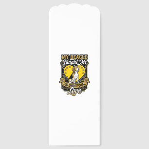 Beagle Taught Me Unconditional Love Dog Heart Paws Bookmarks