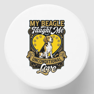 Beagle Taught Me Unconditional Love Dog Heart Paws Mini Candle Favors