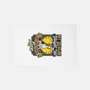 Beagle Taught Me Unconditional Love Dog Heart Paws Rug