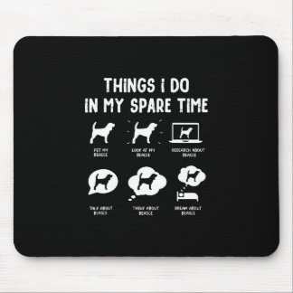 Beagle Things Do Spare Time/ Funny Beagle  Mouse Pad