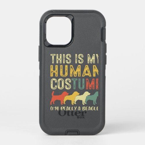 Beagle This Is My Human Costume  Dog Lover OtterBox Defender iPhone 12 Mini Case