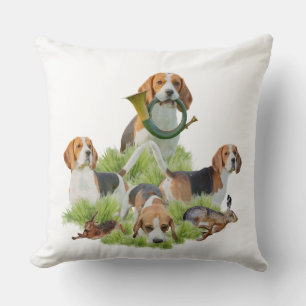 Beagle throw pillow