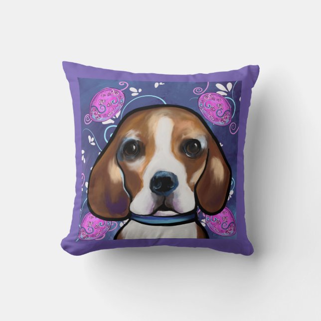 Beagle                throw pillow (Front)