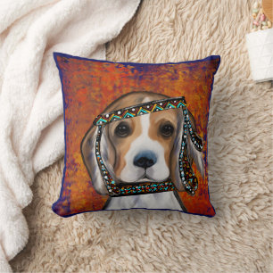Beagle throw pillow