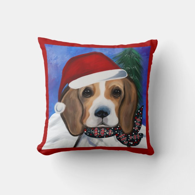 Beagle  throw pillow (Front)