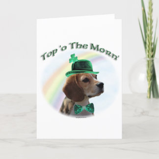 Beagle Top of the Morn'; Beagle St. Patrick's day Holiday Card