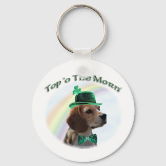 Beagle Top of the Morn'; Beagle St. Patrick's day Keychain
