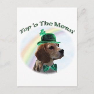 Beagle Top of the Morn'; Beagle St. Patrick's day Postcard