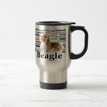 Beagle Traits Travel Mug by ForLoveofDogs at Zazzle
