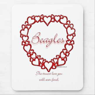 Beagle True Love Mouse Pad