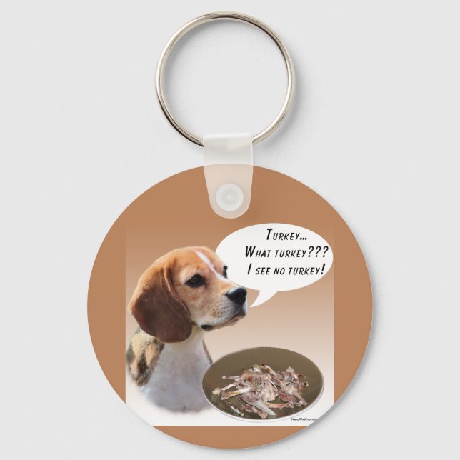 Beagle Turkey Keychain (Front)