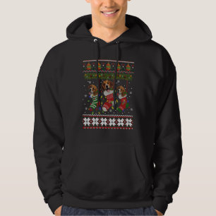 Beagle Ugly Christmas Beagle Dog Cute Socks Xmas Hoodie