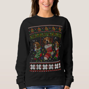 Beagle Ugly Christmas Beagle Dog Cute Socks Xmas Sweatshirt
