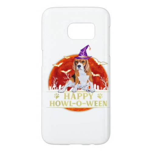 Beagle Ưitch Happy Howloween Halloween Pumpkin Samsung Galaxy S7 Case