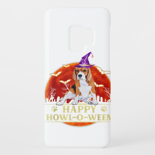 Beagle Ưitch Happy Howloween Halloween Pumpkin Case_Mate Samsung Galaxy S9 Case