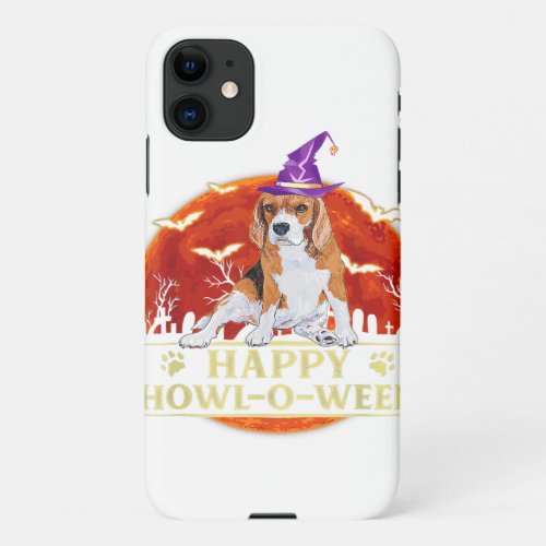 Beagle Ưitch Happy Howloween Halloween Pumpkin iPhone 11 Case