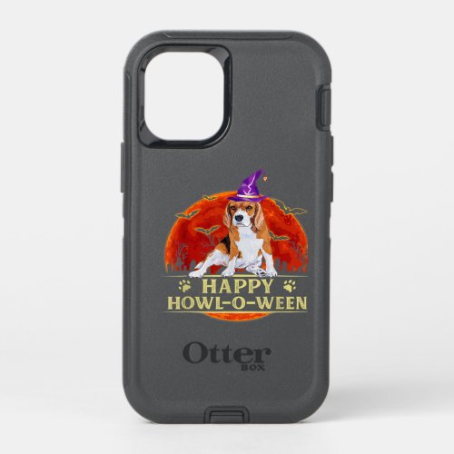 Beagle Ưitch Happy Howloween Halloween Pumpkin OtterBox Defender iPhone 12 Mini Case